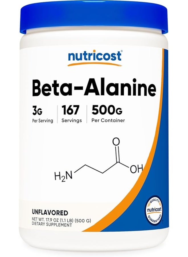 Nutricost, Beta-Alanine, Unflavored, 17.9 oz (500 g) - Image 1