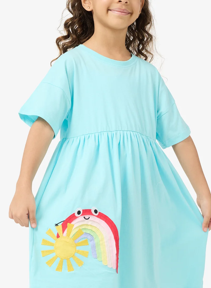 Pinata  Rainbow Print Summer Dress for Women | Best Price UAE