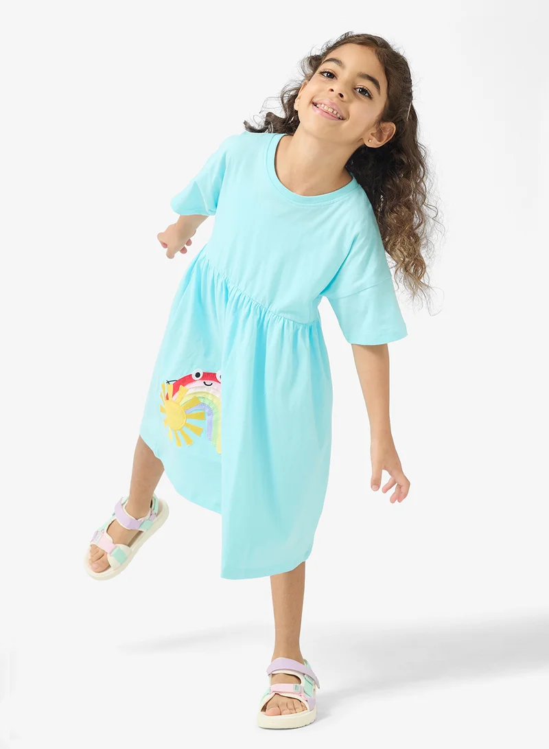 Pinata  Rainbow Print Summer Dress for Women | Best Price UAE