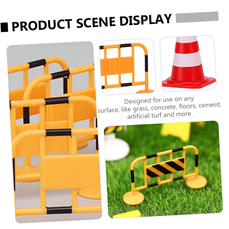 24Pcs Traffic Cones And Safety Barrels Educational Play Set For Kids Red Orange Yellow - Image 5