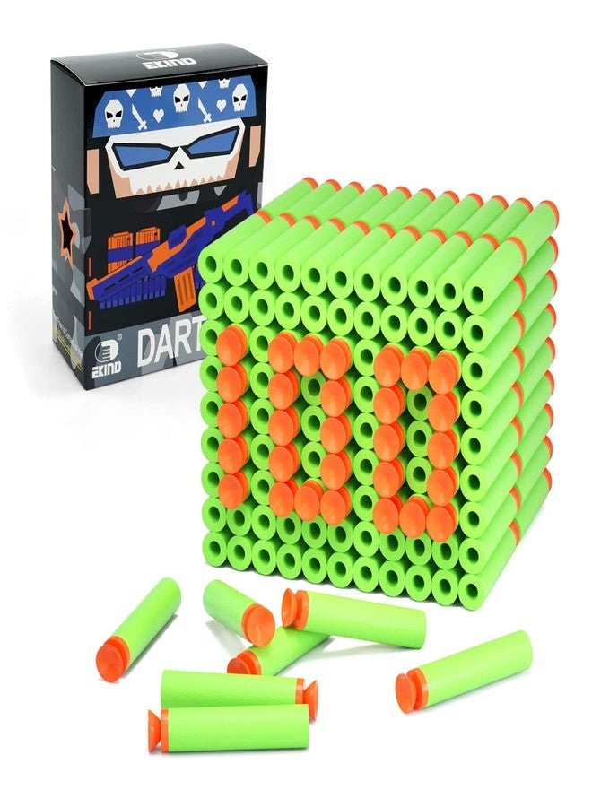 EKIND 100 Pcs Suction Darts Refill Pack Foam Bullet Compatible for NERF N-Strike Series Blaster (Green) - Image 1
