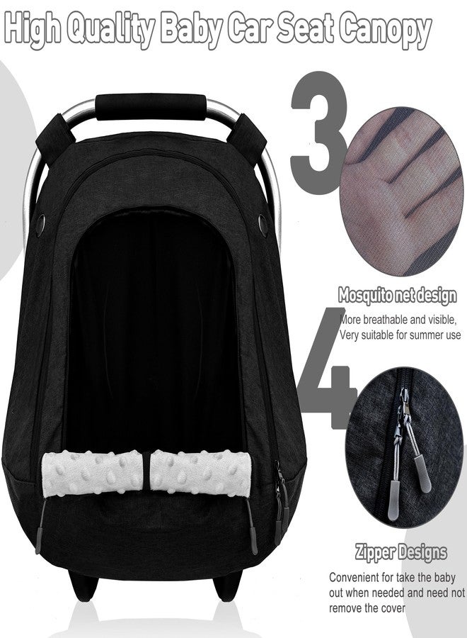 beatoutou Baby Car Seat Cover,Patented Waterproof Baby Car Seat Cover for Boys & Girls,Infant Car Seat Cover Canopy for Girls,Windproof Car Seat Canopy for Boys, Keeps Babies Warm and Cozy (Black) - Image 4