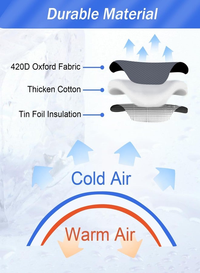 POROLIR Outdoor Faucet Covers for Winter Freeze Protection, POROLIR Large 25"H x 13"W Thicker Insulation Long Faucet Sock for Outdoor Faucets & Yard Hydrant Hose Bib Insulated Spigot Covers Black - Image 5