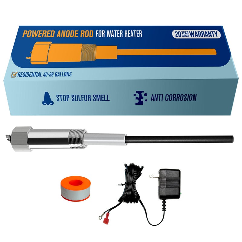 HertzEagle Powered Anode Rod for Water Heater Electric Anode Rod for Water Heater Eliminate Sulfur Smell in Well Water Eliminate Rotten Egg Smell in Water for 4089 Gallon Except Bradford White - Image 2