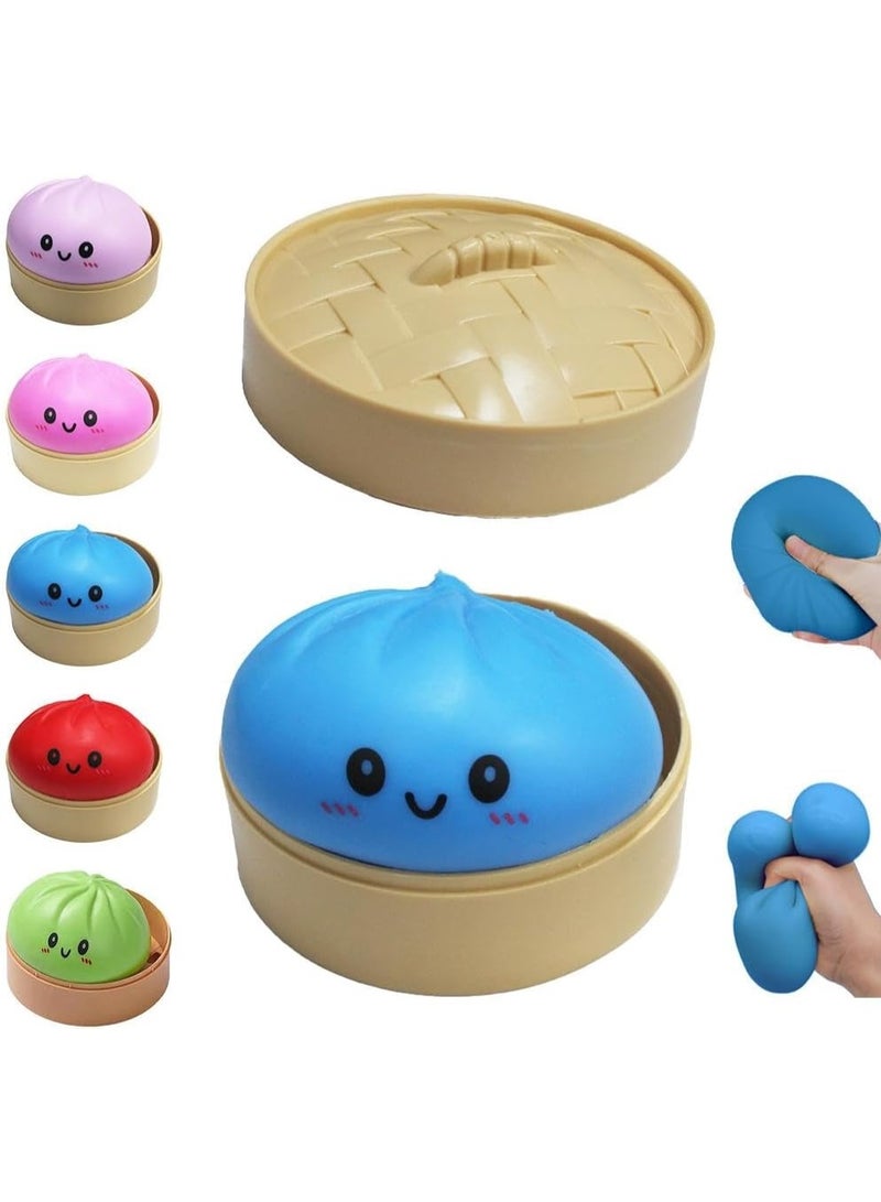 Squishy Bun Mystery Dumpling-Shaped Toy with Random Surprises and Unique Colors; Slow-Bounce Sensory Squeezing Toy for Stress Relief and Relaxation; Squeezable Multi-Color Dumpling; Random Surprise Box. - Image 1