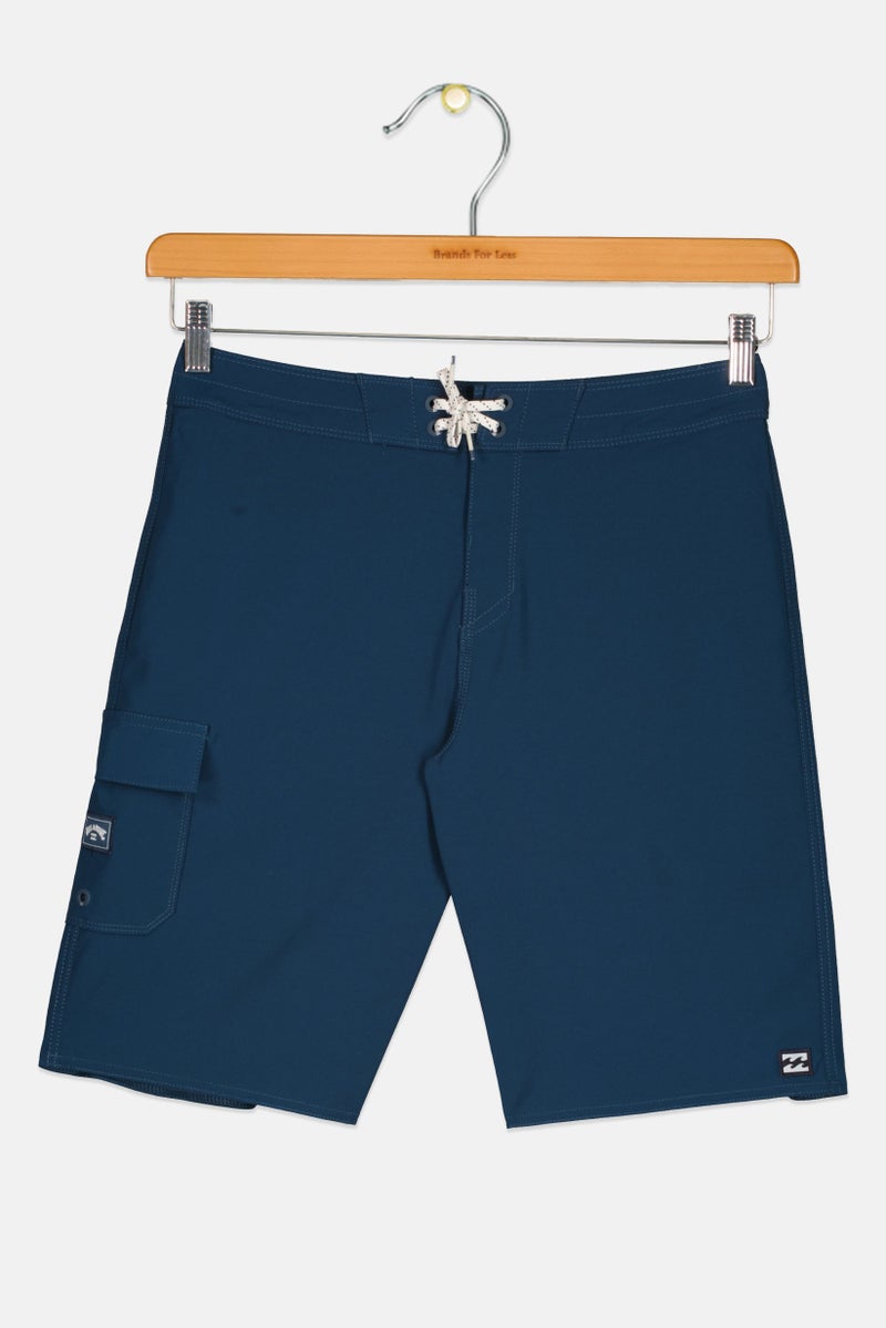 Billabong Kids Boy Brand Logo Board Shorts, Teal Green - Image 1