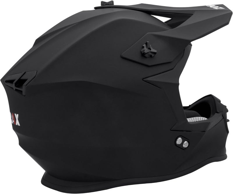 Zorax ZOR-X303 Motocross Helmet - Stylish Matt Black Motorcycle Helmet for Dirt Bike - Image 4