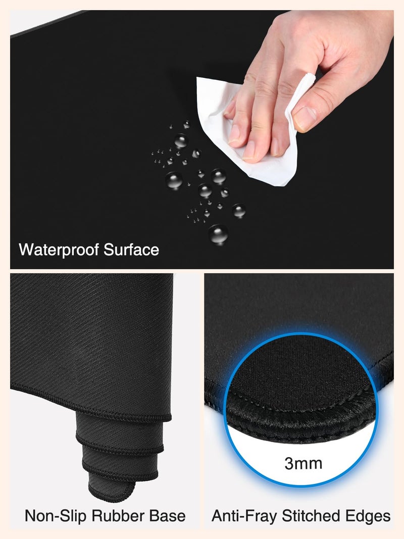 abc.mat 2-in-1 Mouse Pad with Magnetic Wireless Charging, Gaming Mouse Pad, 31.5"x15.8" Large Desk Mat for Laptop/Keyboard, Waterproof Smooth Surface, Non-Slip Base, No Adapter - Image 5