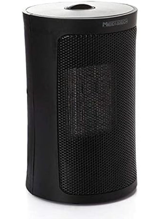 MediaTech Electric Ceramic Heater, 1500W, 2 Heat Settings, 2 Fan Speeds, Overheat Protection - Black MT-002 - Image 1