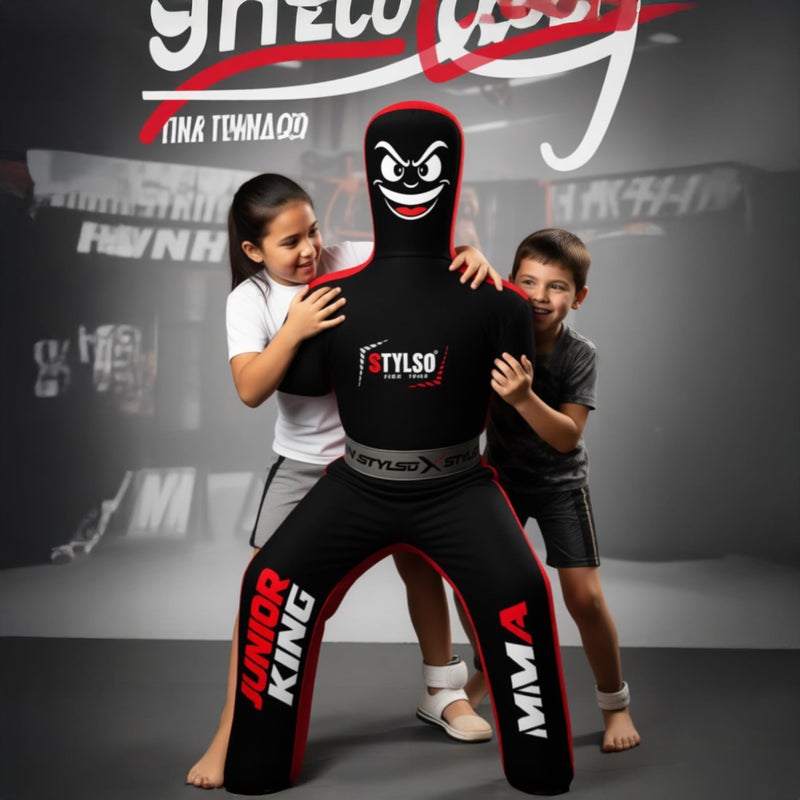 Stylso Unfilled Wrestling Dummy for Kids â€“ Youth Grappling Dummy BJJ, MMA, Jiu Jitsu & Judo Training Partner â€“ Durable Martial Arts Practice Buddy (Blue, 4ft / 48 Inches) - Image 5