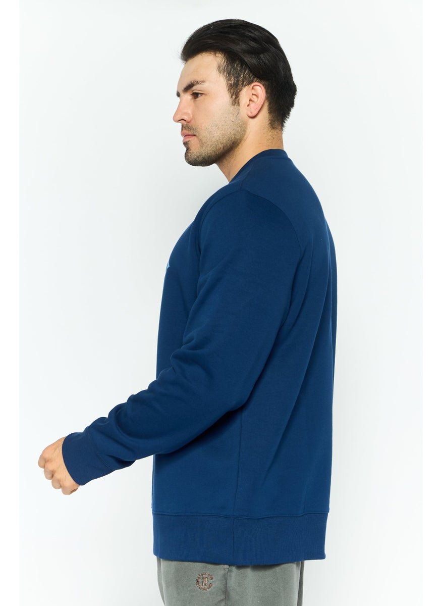 ESPRIT - Men Crew Neck Printed Sweatshirts, Blue Combo - Image 1