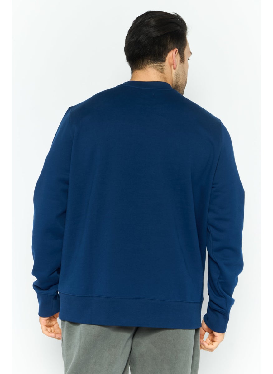 ESPRIT - Men Crew Neck Printed Sweatshirts, Blue Combo - Image 1