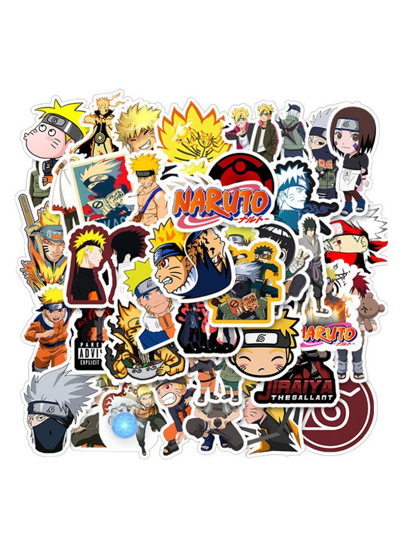 50-Piece Naruto Cute Vinyl Waterproof Sticker