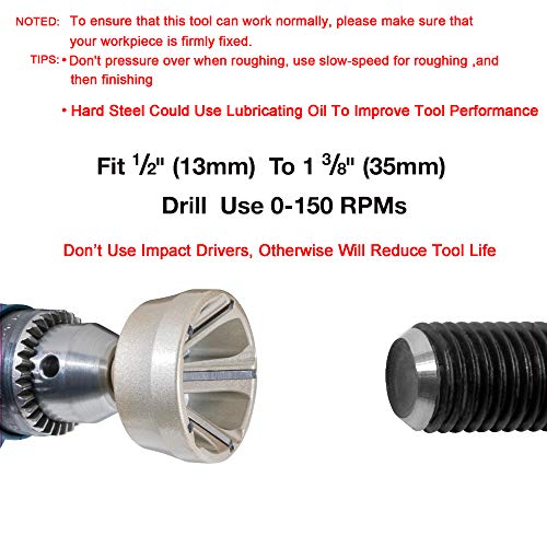 ORX PLUS TOOLS ORXPLUS Tools Deburring External Chamfer Tool, Tungsten Blade, Deburring Drill Bit, Remove Burr Tools Fits for 1/2"-1 3/8"(13mm-35mm) - Image 2