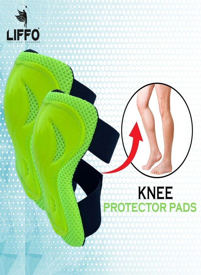 Liffo® Protective Set Guard Protection kit for Skating, Cycling & Skateboarding for Kids Age 6-15 Years with Knee, Elbow and Wrist Guards with Skate Bag Green (S) - Image 4