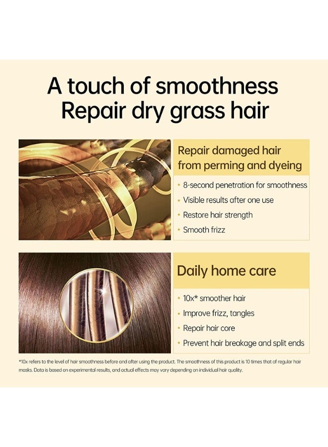 PURC 8 Seconds Keratin Hair Mask – Professional Smoothing & Straightening Treatment for Frizzy, Damaged Hair | Instant Repair Cream - Image 4