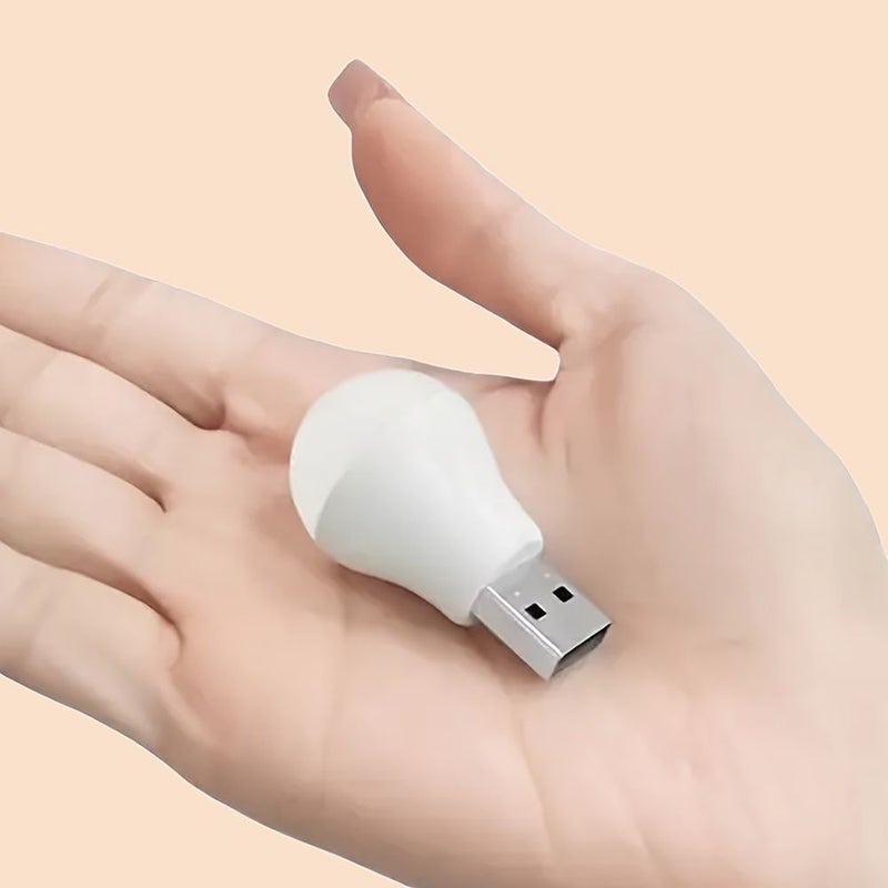 8pcs Mini USB Night Light White Warm Eye Protection Portable LED Reading Lamp - Image 1