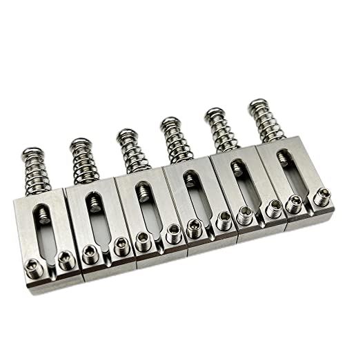 Kaynes 6PCS 10.8mm Guitar Bridge Saddles – Stainless Steel Tremolo Bridges Saddle for Fender Telecaster Tele Stratocaster Strat Style Electric Guitar Replacement (10.8mm) - Image 1