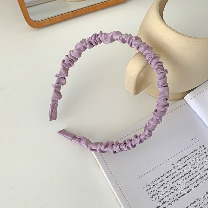 2022 New Year Celebration High Crown Vintage Red Hair Ties Women Hair Accessories Wide Edge Clip Headwear 7# light purple hairband