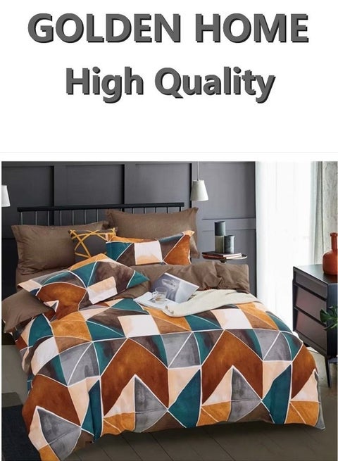 6 Piece King/Queen/Single size, striped pattern duvet cover set. set includes 1 Comforter Cover, 1 Fitted Bedsheet, 4 Pillowcases