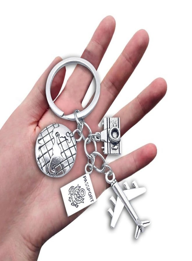 iMagitek 25 Pack Travel Adventure Airplane Keychains Earth Camera Journey Aircraft Keyrings Gift For Traveler - Image 5