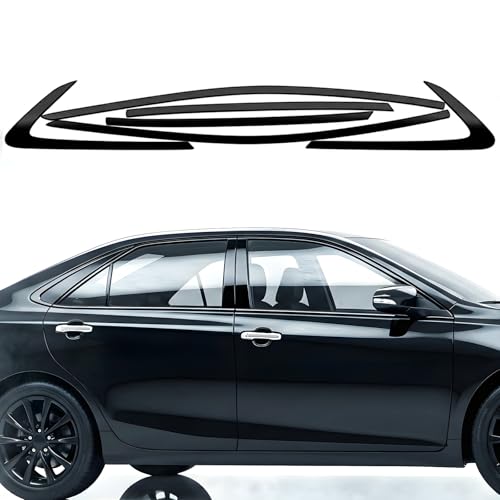 BDFHYK Biifoxee Side Window Trim Chrome Delete Overlay fit for 2015 2016 2017 Toyota Camry Vinyl Wrap Kit with Gloss Black Blackout Film Accessories - Image 1