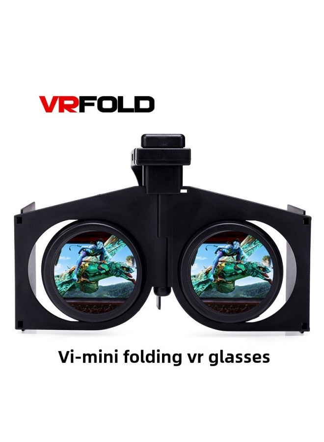 Style Folding Smart Movie Mini Home Phone 3D Virtual Reality BOX VR Glasses Gift Helmet-Color:Red  - Image 4