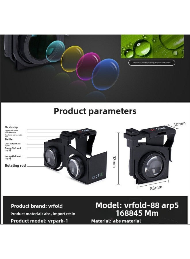 Style Folding Smart Movie Mini Home Phone 3D Virtual Reality BOX VR Glasses Gift Helmet-Color:Red  - Image 3