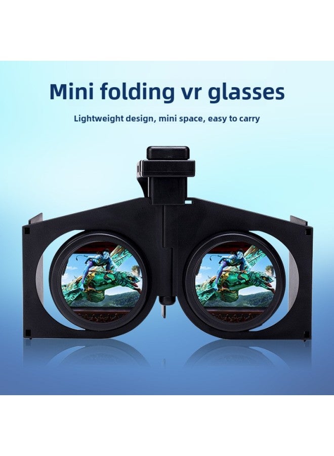 Style Folding Smart Movie Mini Home Phone 3D Virtual Reality BOX VR Glasses Gift Helmet-Color:Red  - Image 2