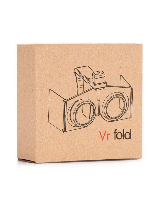 Style Folding Smart Movie Mini Home Phone 3D Virtual Reality BOX VR Glasses Gift Helmet-Color:Red  - Image 5