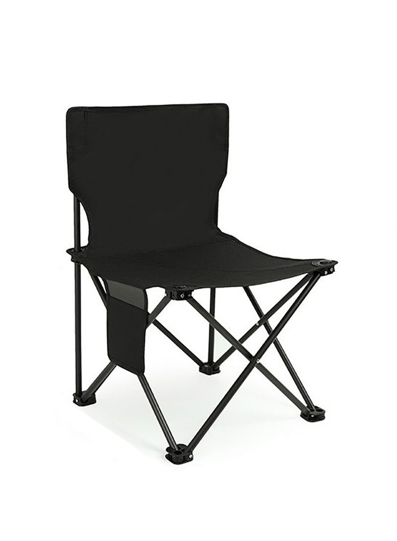 Arabest Outdoor Folding Chairs, Outdoor Sketching Fishing Stools, Portable Barbecue/Family Camping, Oxford Cloth Folding Chairs, Black - Image 1