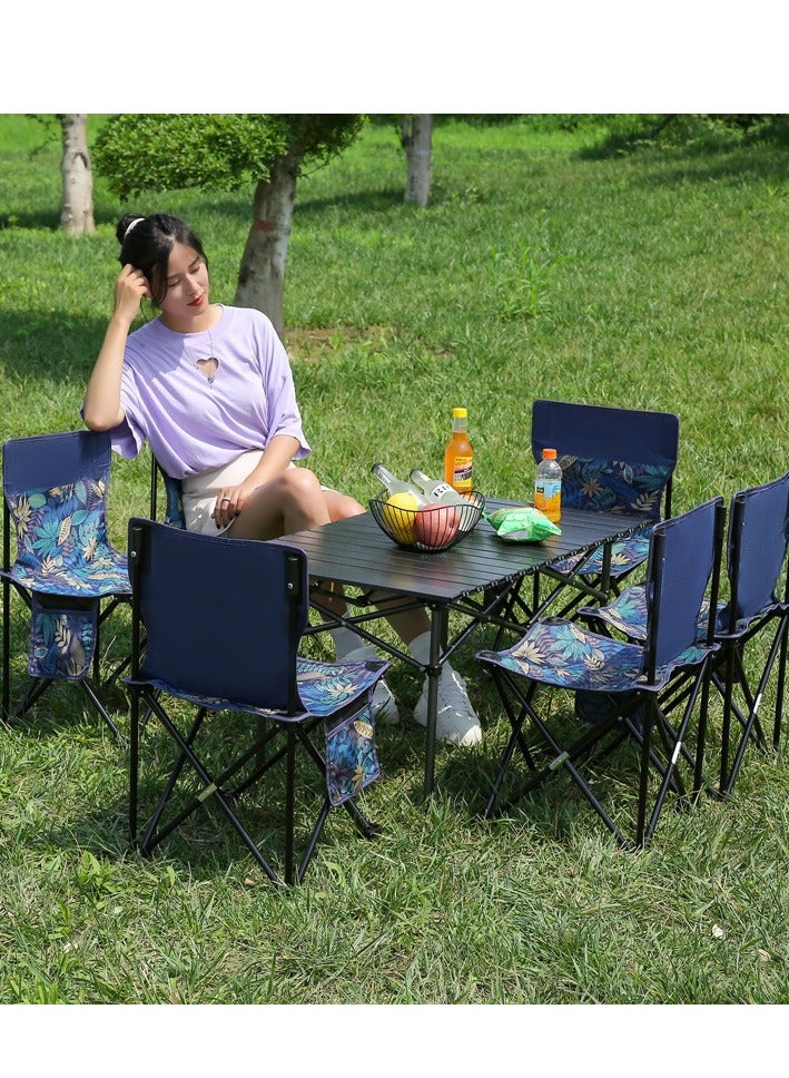 Arabest Outdoor Folding Chairs, Outdoor Sketching Fishing Stools, Portable Barbecue/Family Camping, Oxford Cloth Folding Chairs, Black - Image 3