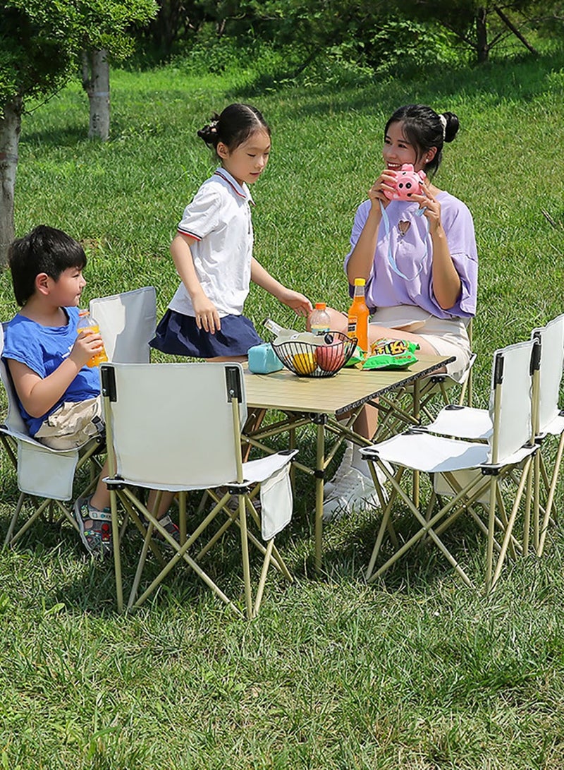 Arabest Outdoor Folding Chairs, Outdoor Sketching Fishing Stools, Portable Barbecue/Family Camping, Oxford Cloth Folding Chairs, Black - Image 5