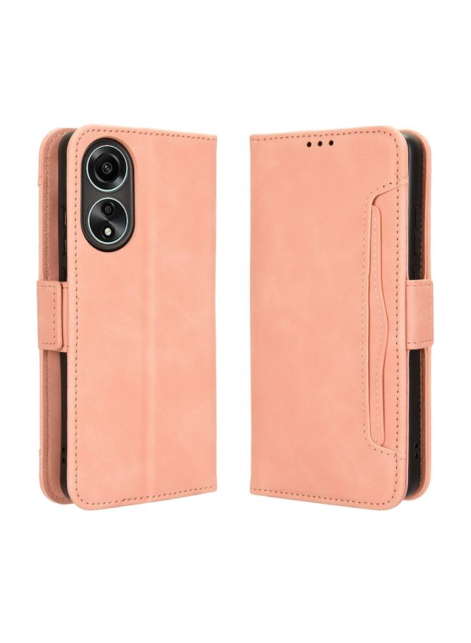 S-TOP Case For OPPO A58 4G Skin Feel Calf Texture Card Slots Leather Phone Case - Image 2