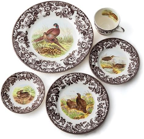 Spode Spode Woodland Salad Plate Red Grouse 8 Inch  American Wildlife Collection  Made in England  Ideal Hunting Cabin Dcor  Microwave and Dishwasher Safe  - Image 2