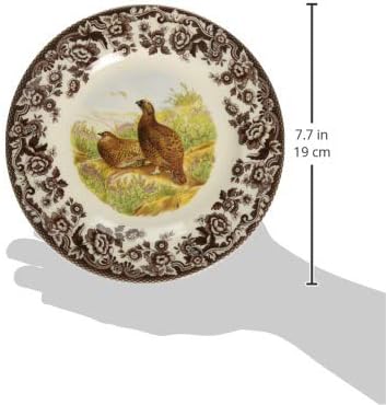 Spode Spode Woodland Salad Plate Red Grouse 8 Inch  American Wildlife Collection  Made in England  Ideal Hunting Cabin Dcor  Microwave and Dishwasher Safe  - Image 3