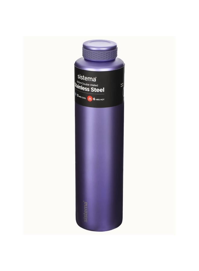 sistema Leak Proof Double Walled Vacuum Insulated Chic Stainless Steel Water Bottle Assorted Color 600ml 520 - Image 5