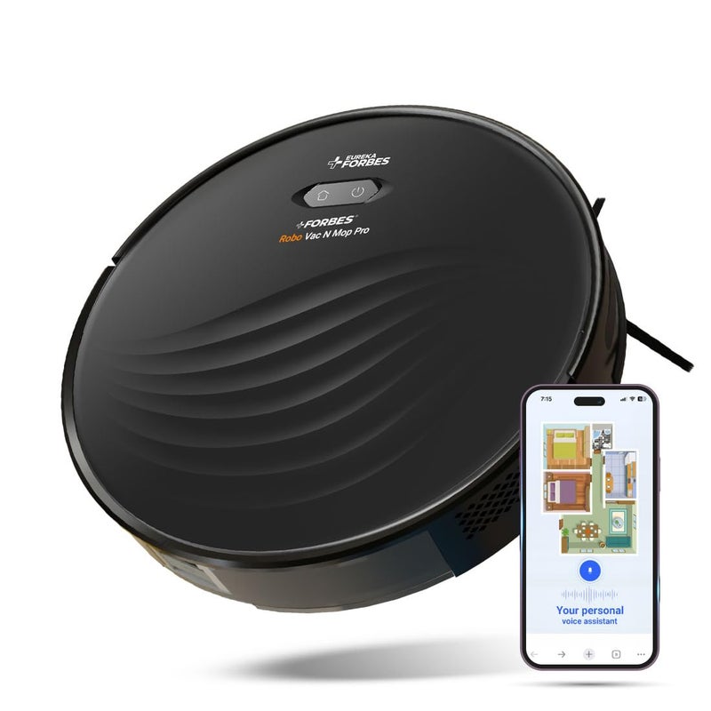 Eureka Forbes Eureka Forbes Vac Mop Pro Robotic Vacuum Cleaner NextGen Gyro 20 Navigation 3S Mopping Compact Slim PetPro Ideal for Indian Floor Types Works on Smart App  - Image 1