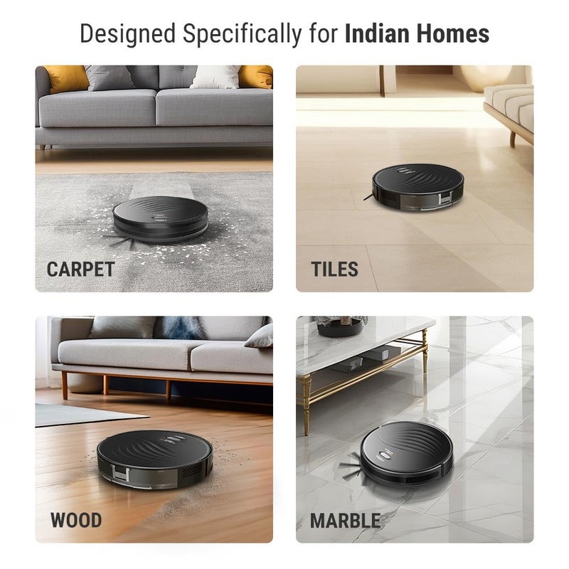 Eureka Forbes Eureka Forbes Vac Mop Pro Robotic Vacuum Cleaner NextGen Gyro 20 Navigation 3S Mopping Compact Slim PetPro Ideal for Indian Floor Types Works on Smart App  - Image 4