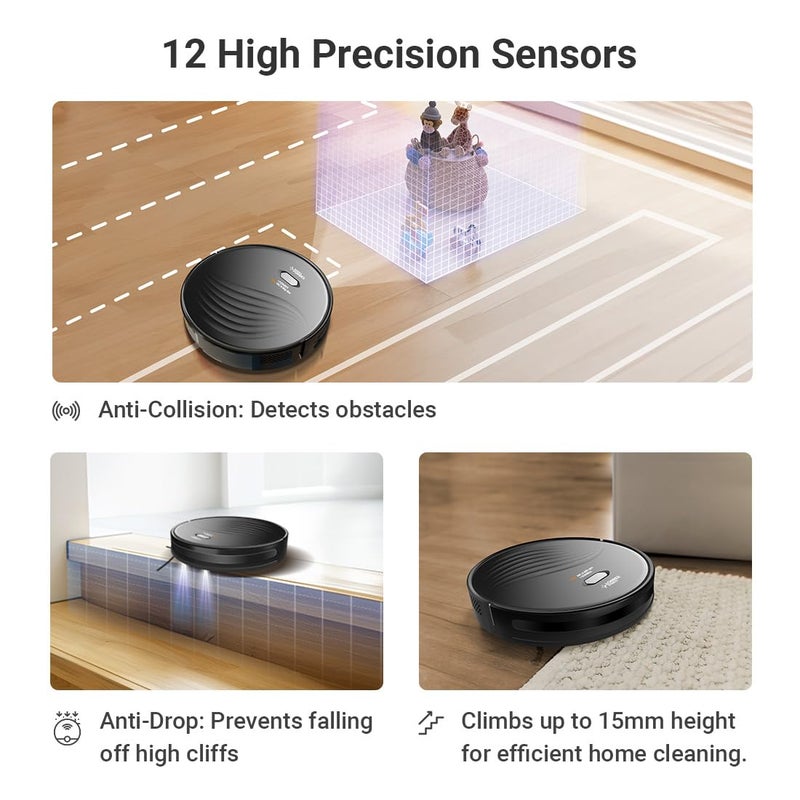 Eureka Forbes Eureka Forbes Vac Mop Pro Robotic Vacuum Cleaner NextGen Gyro 20 Navigation 3S Mopping Compact Slim PetPro Ideal for Indian Floor Types Works on Smart App  - Image 5