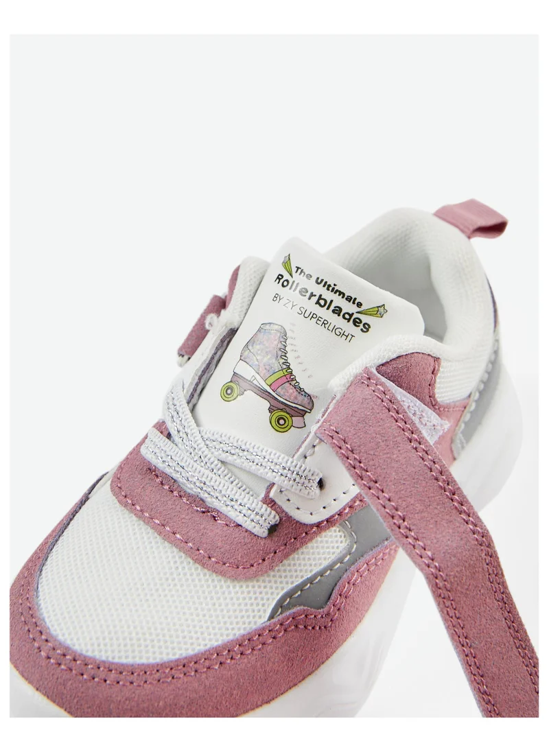 Zippy Trainers for Baby Girls 'Rollerblades ZY Superlight Runner', Blanc/Rose