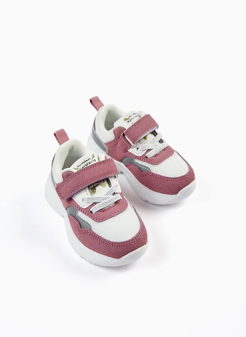 Zippy Trainers for Baby Girls 'Rollerblades ZY Superlight Runner', Blanc/Rose