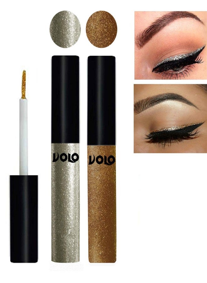 Volo WATERPROOF GLITTER EYE LINER (Light Copper & Copper) - Image 2