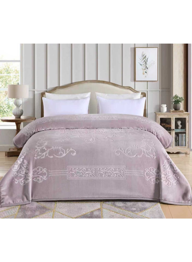Brides 5 kg plain embossed double blanket