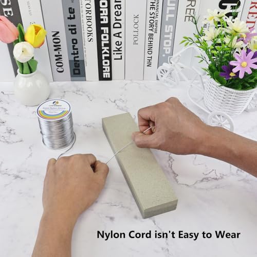 LUSTEMBER 330 Feet Satin Nylon String, 1 mm Silky Smooth Durable Nylon Cord for Jewelry Making, Bracelets, Beading, Necklaces, Macrame, Kumihimo, Rattail, and Chinese Knot Craft - Image 4