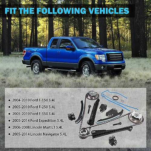 MNJWS طقم سلسلة توقيت 5.4 كام فازر لإصلاح 2005-2014 فورد F-150، F-250، F-350، إكسبيديشن، لينكولن نافيجيتور، مارك LT 5.4L تريتون - Image 2