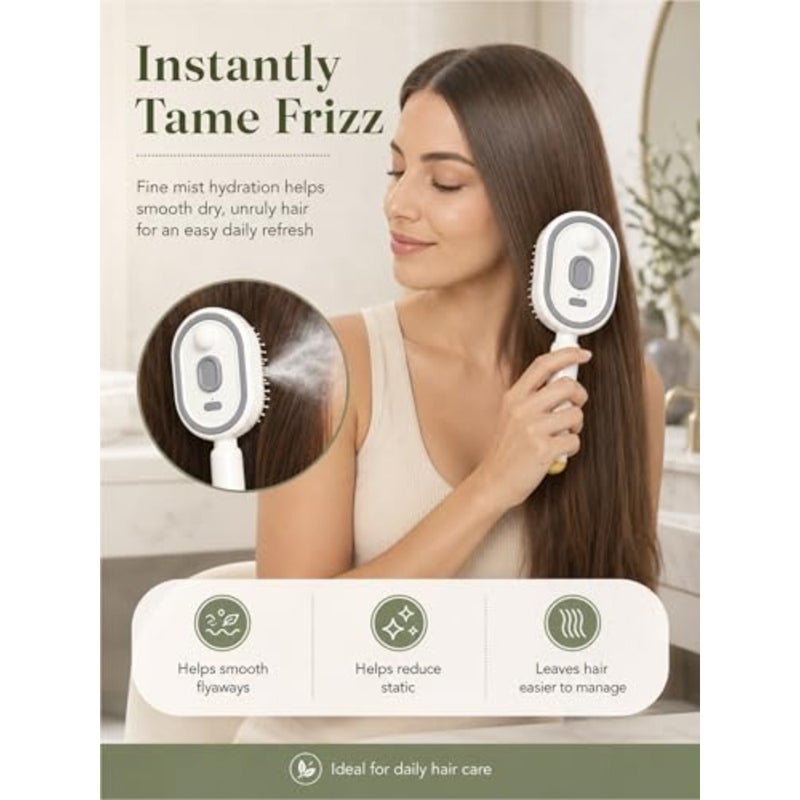 Electric Spray and Massage Hair Brush, Hair for Reduce Frizz, 3 in 1 electric scalp massager, Rechargeable Detangling Electric Steam Brushs Nourishes Hairs, Anti-Static - Image 3