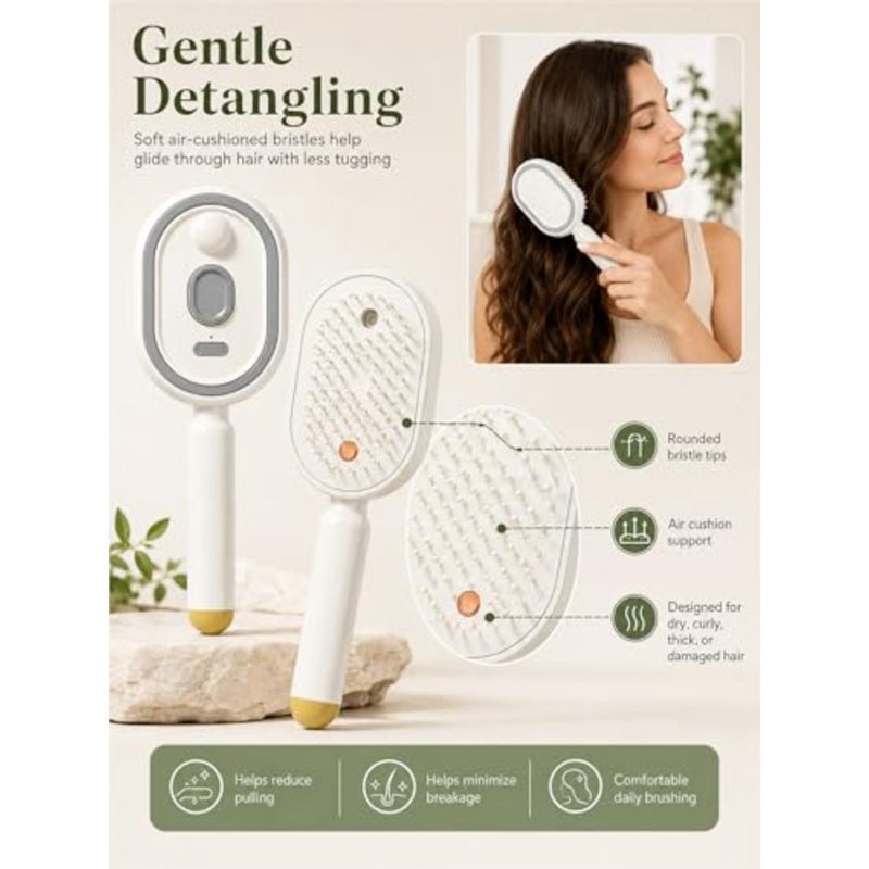 Electric Spray and Massage Hair Brush, Hair for Reduce Frizz, 3 in 1 electric scalp massager, Rechargeable Detangling Electric Steam Brushs Nourishes Hairs, Anti-Static - Image 5
