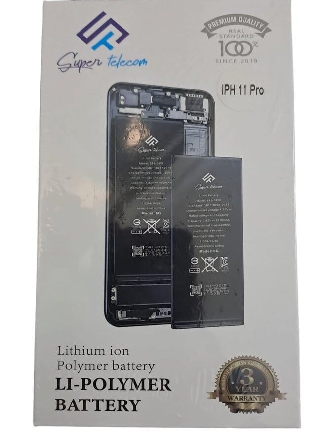 Replacement Battery For Apple iPhone 11 PRO Black  - Image 2