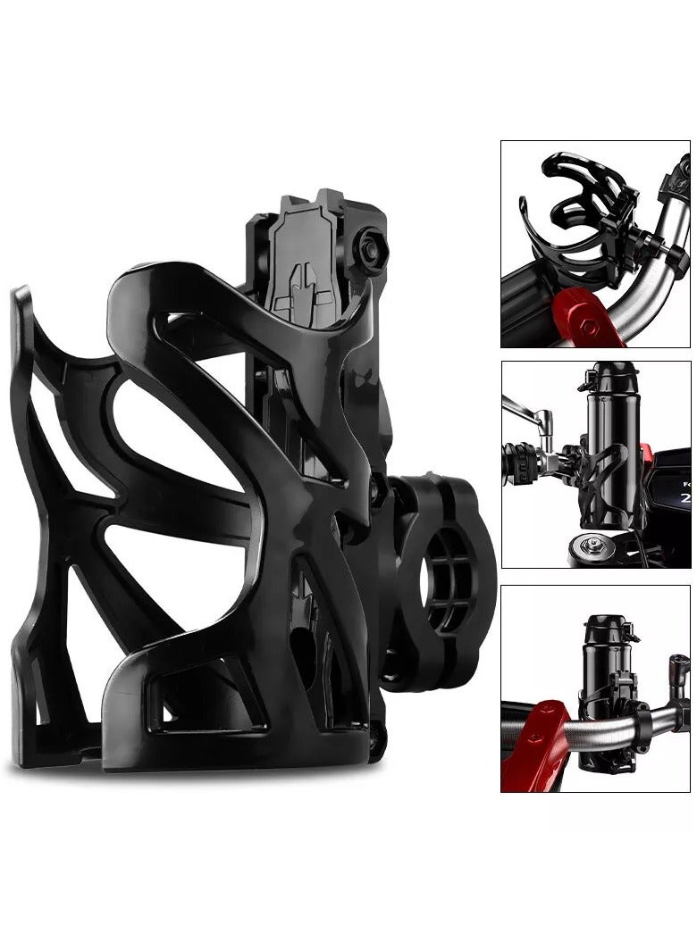 Chabeia Motorcycle Cup Holder, Handlebar Cup Holder,Mount Cup Holder, for ATV Bike,Universal , Bike Drink Cup Holder ,for 18-32MM diameter handlebar ,Black - Image 1